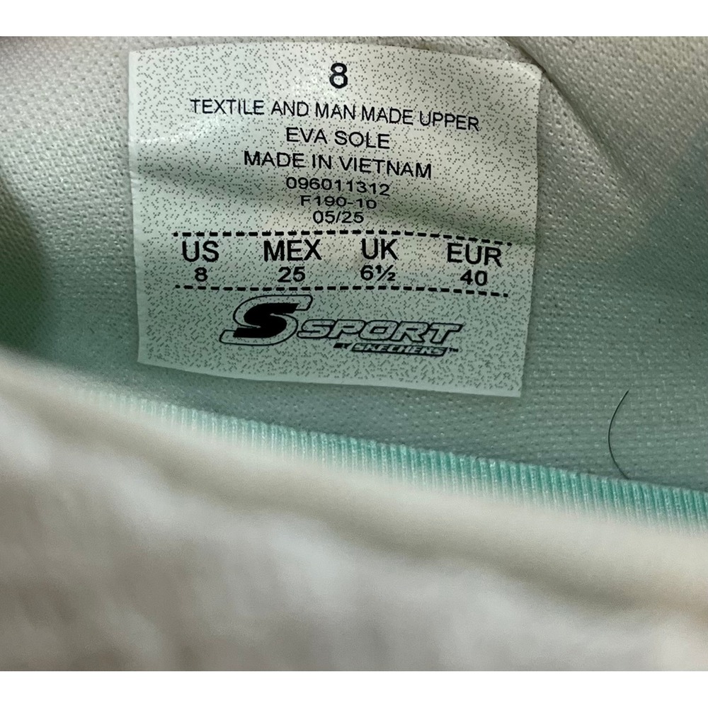S Sport by Skechers Women 8 White Slip On Memory Foam Sneakers F190-10 096011312 - Picture 7 of 7